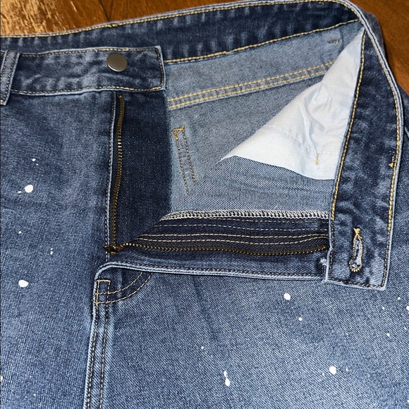 Micas Unique Floral Lace Overlay Denim Jeans NWT - Picture 10 of 13